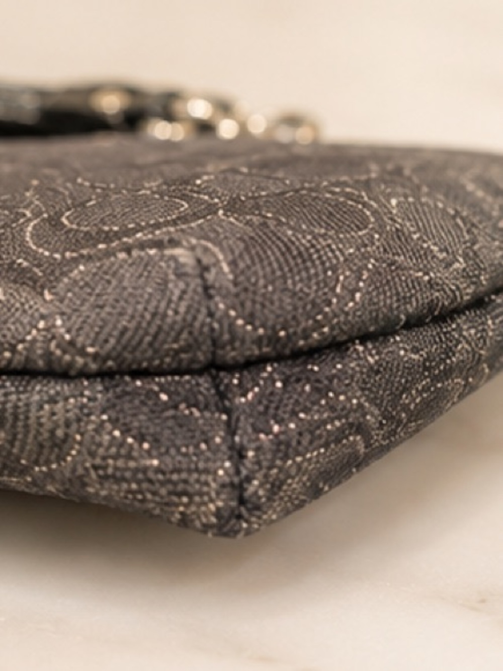 Coach Double Zip Signature black Canvas Wristlet - Picture 3 of 5